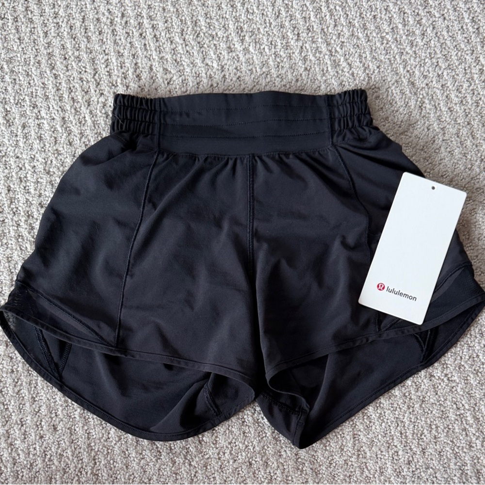 Lululemon Black Hotty Hot HR Short 4” Shorts